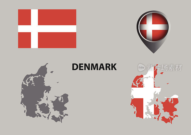 丹麦地图及符号