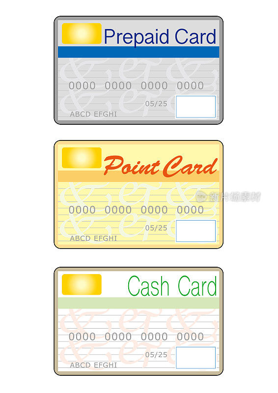 预付卡、积分卡和现金卡