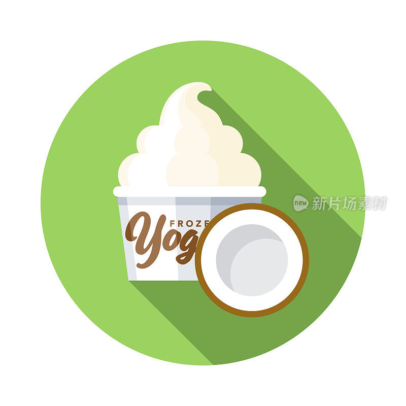 椰子冻酸奶风味图标