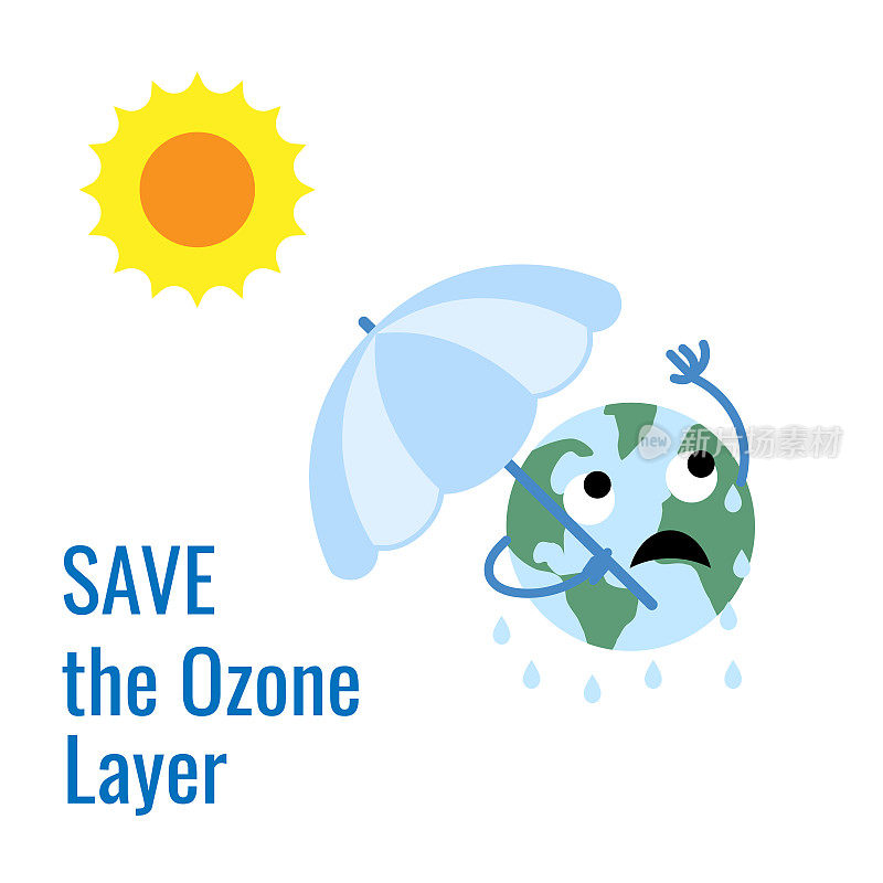 为保护臭氧层国际日设计。世界臭氧层日。9月16日