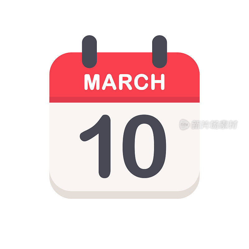 3月10日-日历图标