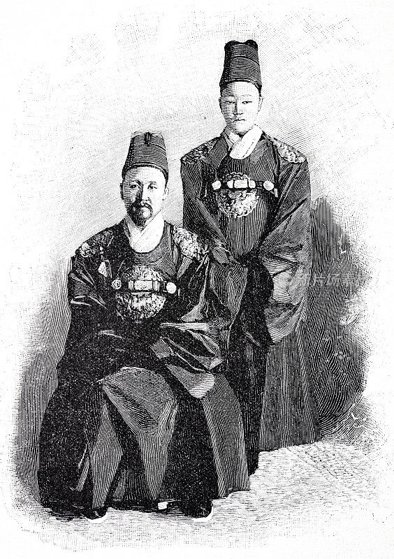 朝鲜，李洪王和儿子