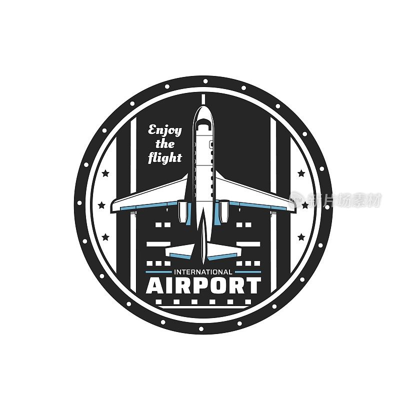 机场和飞机的标志飞机和航空