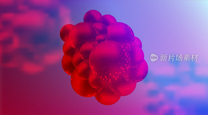 冠状病毒2019-ncov流感感染3D医学插画。呼吸道流感病毒细胞。危险的亚洲ncov冠状病毒，大流行风险背景。矢量图