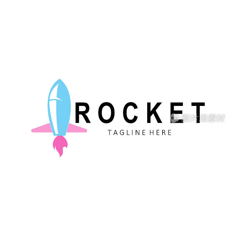 火箭标志设计，太空探索飞行器