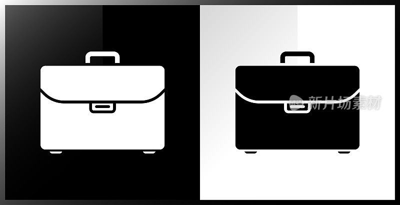 行李箱和公文包图标。