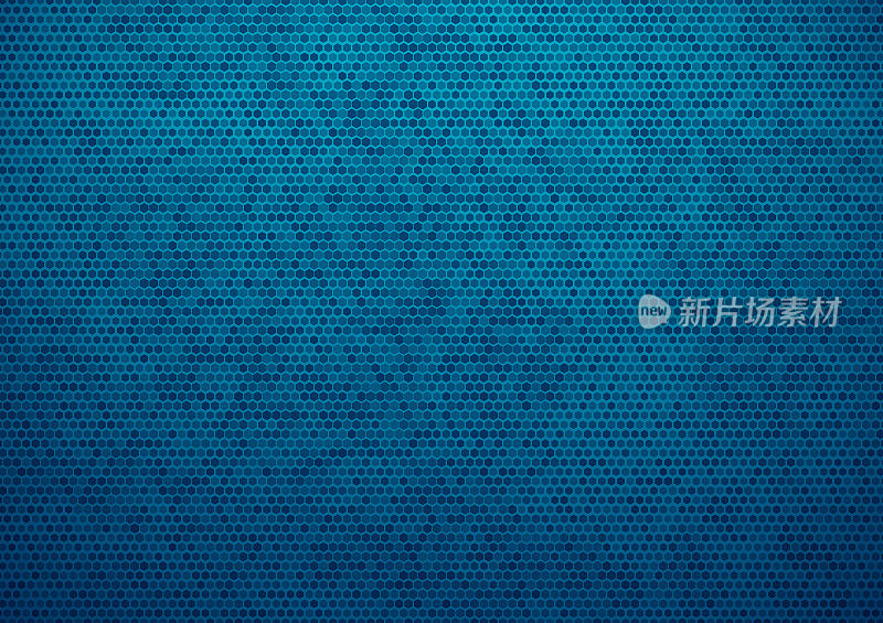 无缝蓝色垃圾六边形图案