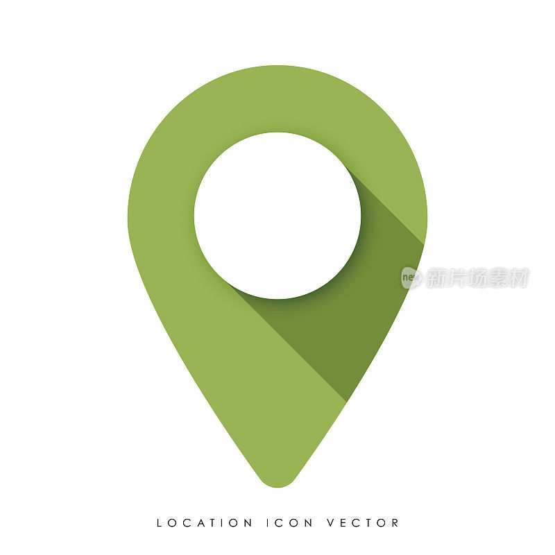 地图引脚图标矢量插图。