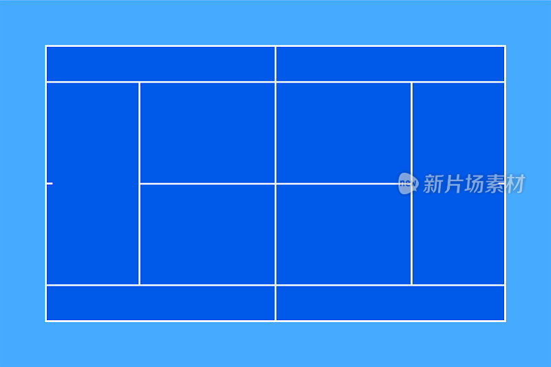 蓝色的网球场，战术板