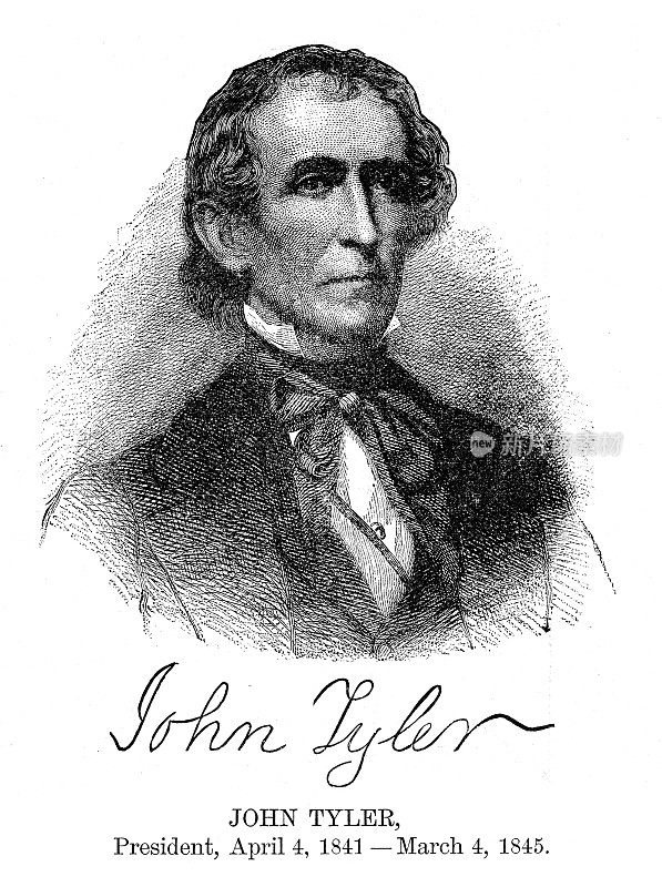 1888年，美国总统约翰・泰勒雕刻他的签名