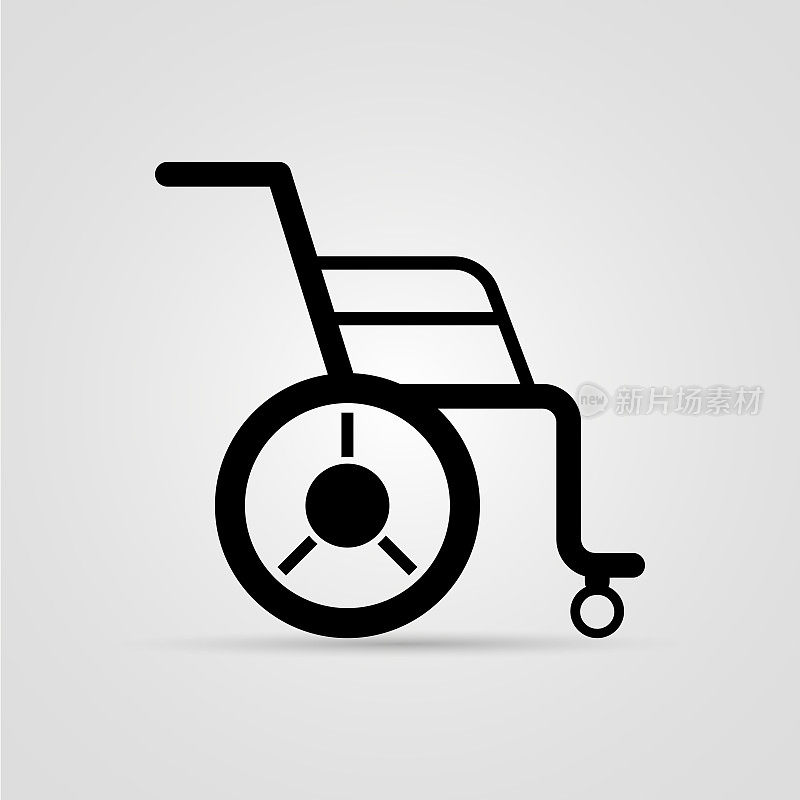 轮椅图标在灰色背景。