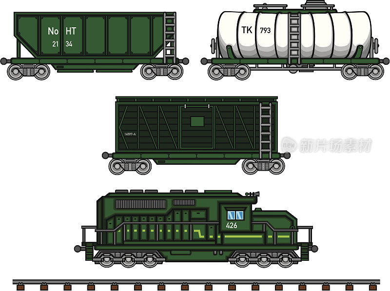 绿色火车集合