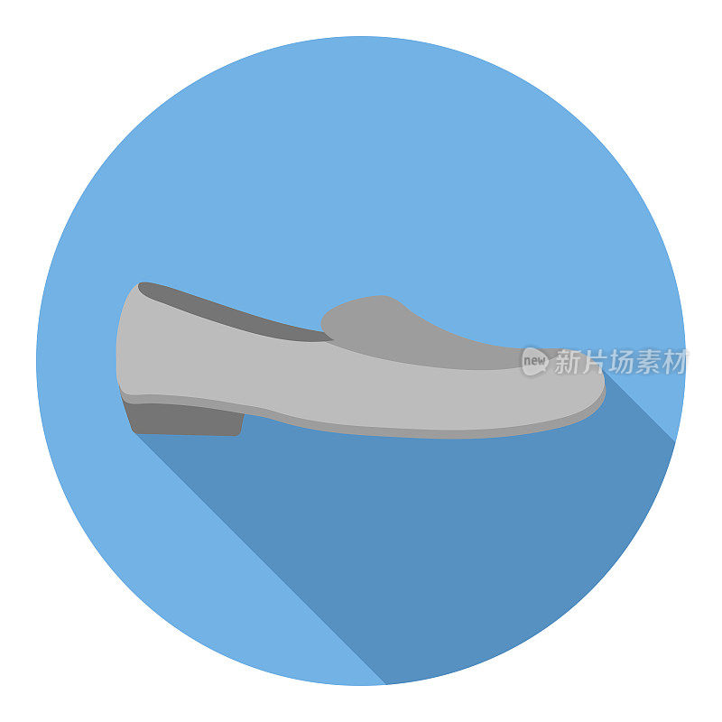 拖鞋图标在平面风格孤立的白色背景。鞋子符号股票矢量插图。
