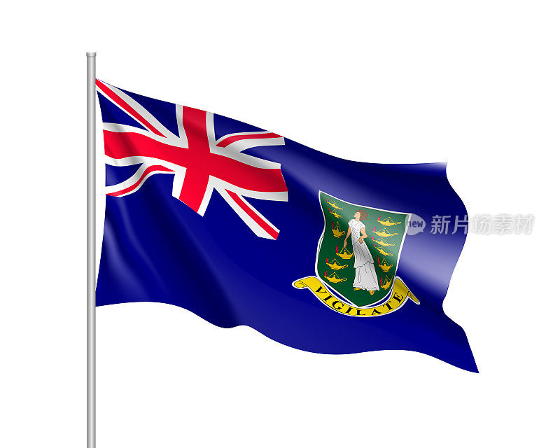 挥舞着维尔京群岛的旗帜