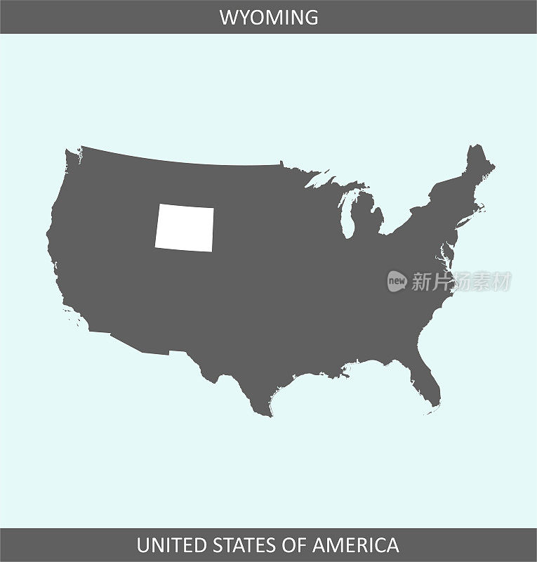 怀俄明州地图美国印刷