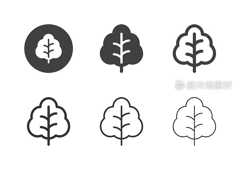 羽衣甘蓝绿色图标-多系列