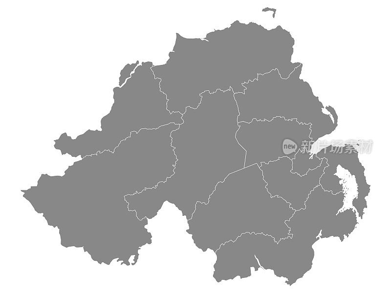 北爱尔兰地区地图