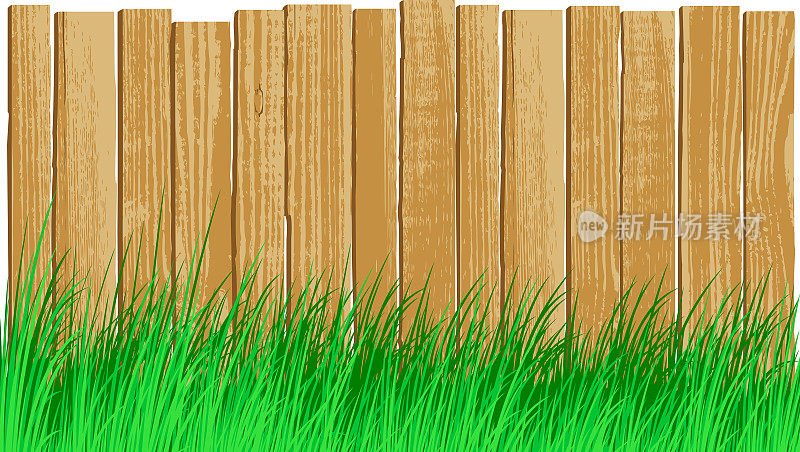 草地中的旧篱笆背景