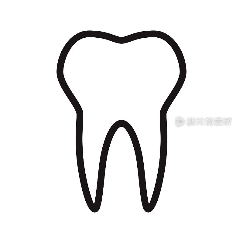 牙齿牙医字形图标
