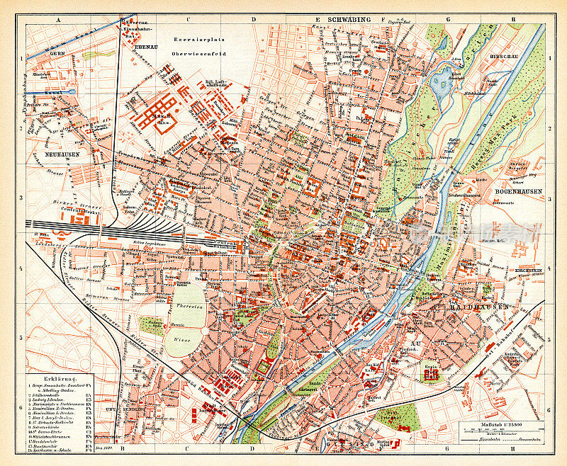 1898年德国慕尼黑地图