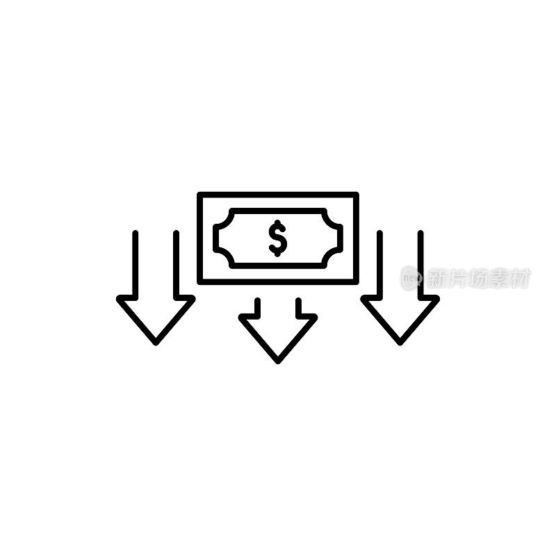 带有可编辑笔画的膨胀线图标。Icon适用于网页设计、移动应用、UI、UX和GUI设计。