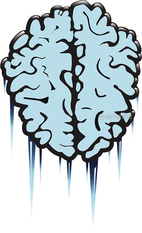 冰冻的脑部扫描