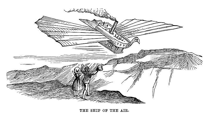 空中之船(维多利亚时代的版画)