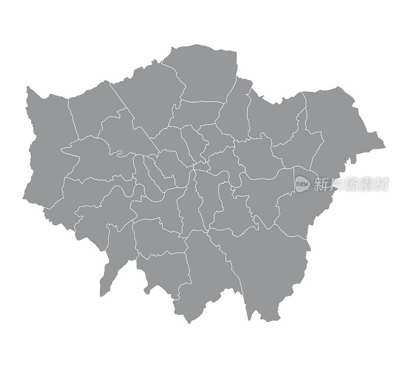 伦敦地区地图