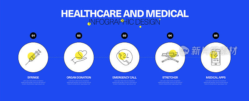医疗保健和医疗信息图设计概念