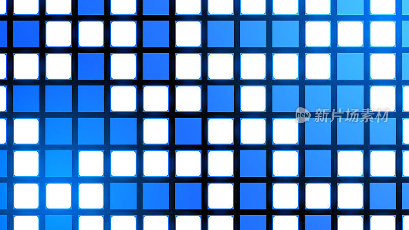 几何纹理发光背景-明亮发光的正方形瓷砖。