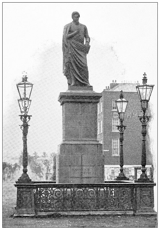爱尔兰古玩旅行照片:欧康奈尔雕像，利默里克