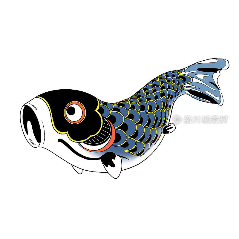 日本游水鲤鱼(蓝色)