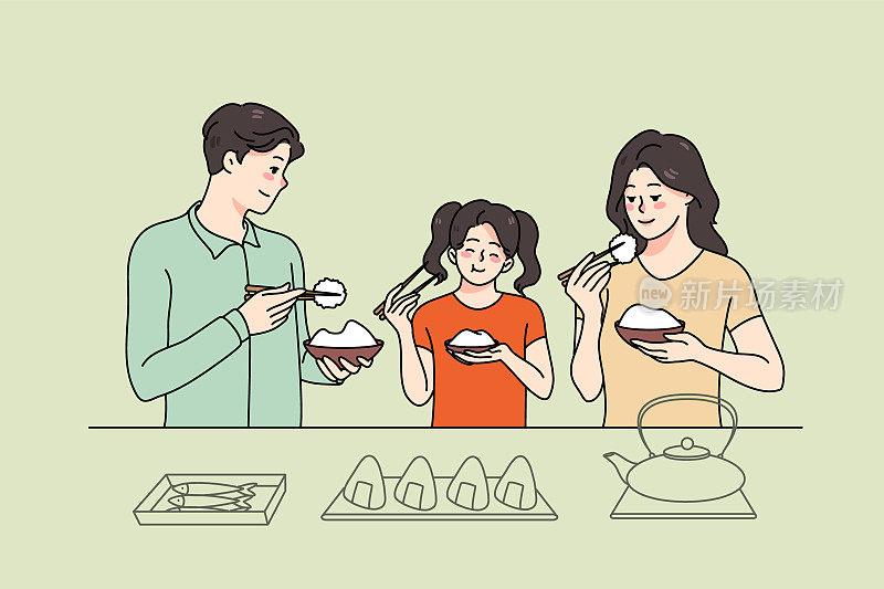 有孩子的家庭喜欢亚洲食物