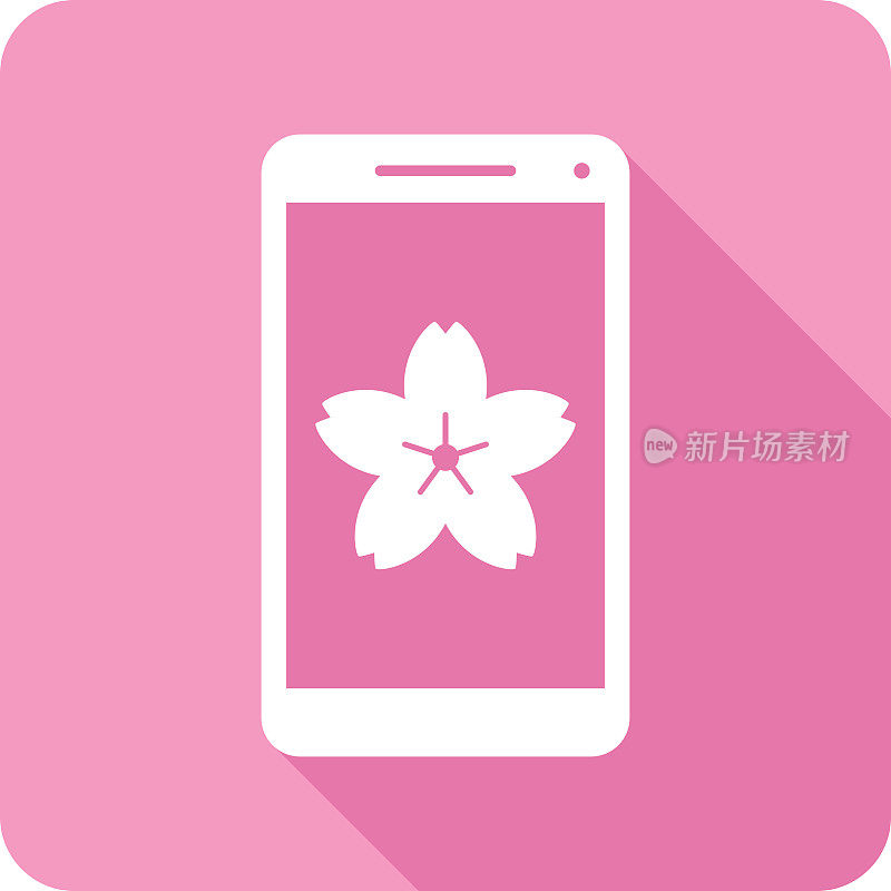 樱花智能手机图标剪影