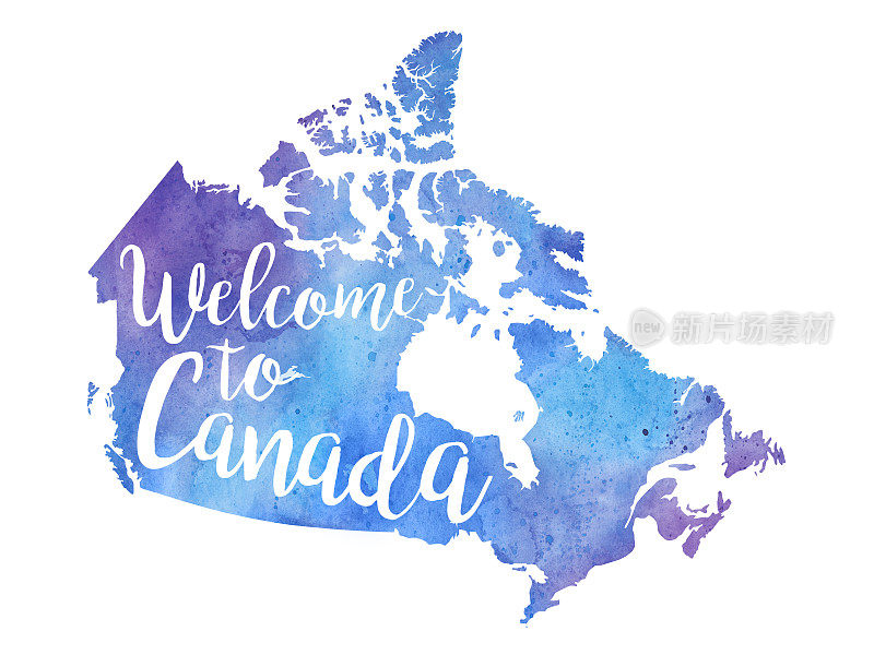 欢迎来到加拿大水彩栅格地图