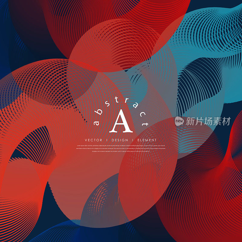 动态圆形形状。抽象现代图形元素。