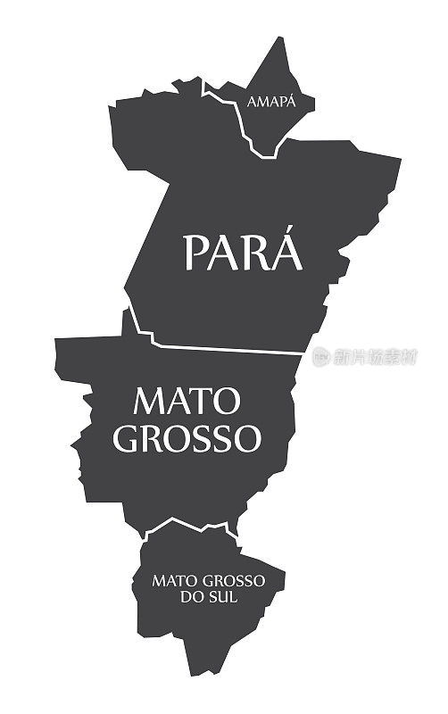 阿玛帕-到马托格罗索州马托格罗索州南地图巴西插图