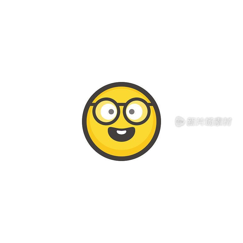 Emoticon平面设计轮廓线