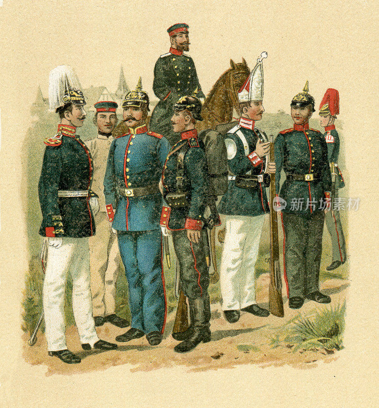 德国陆军步兵武装部队插图19世纪
