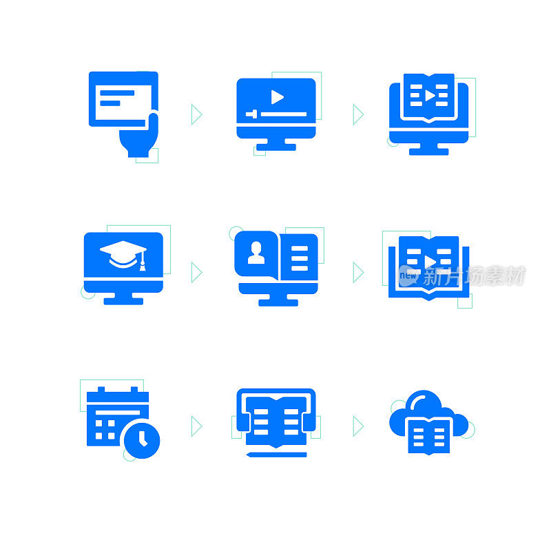 在线教育图标集