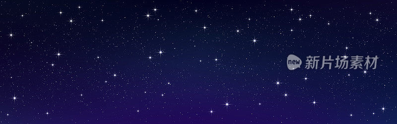 繁星点点的夜晚。现实的宇宙壁纸。广阔的空间纹理与星座。银河与星尘。神奇的宇宙背景。矢量图