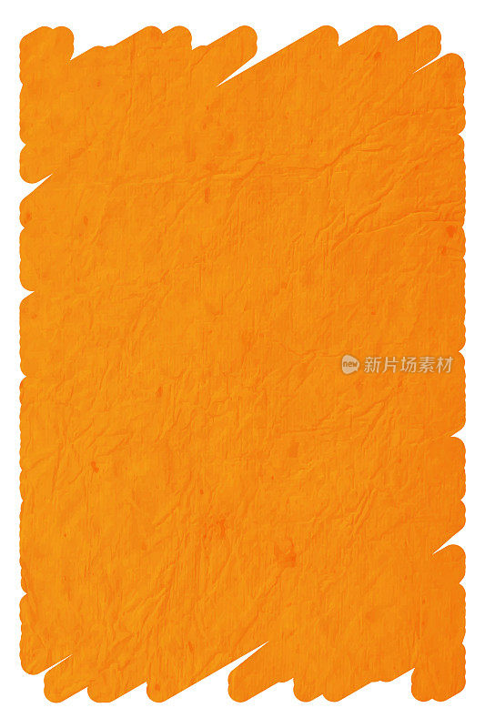 皱巴巴的绉纸像充满活力的亮橙色的颜色皱巴巴的空白空白垃圾矢量背景涂鸦高光笔与文本的拷贝空间