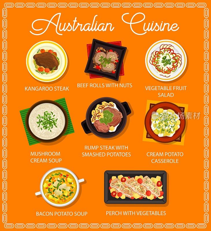 澳洲美食餐厅菜单，烧烤肉