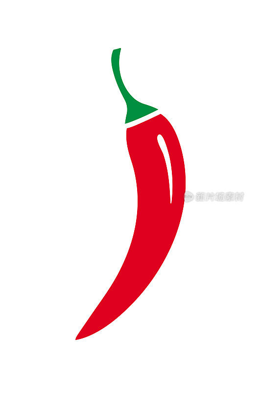 红辣椒香料标志，辣椒图标，五月五日节符号，墨西哥文化，墨西哥胡椒矢量插图