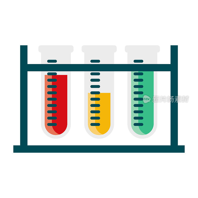 透明背景上的试管图标