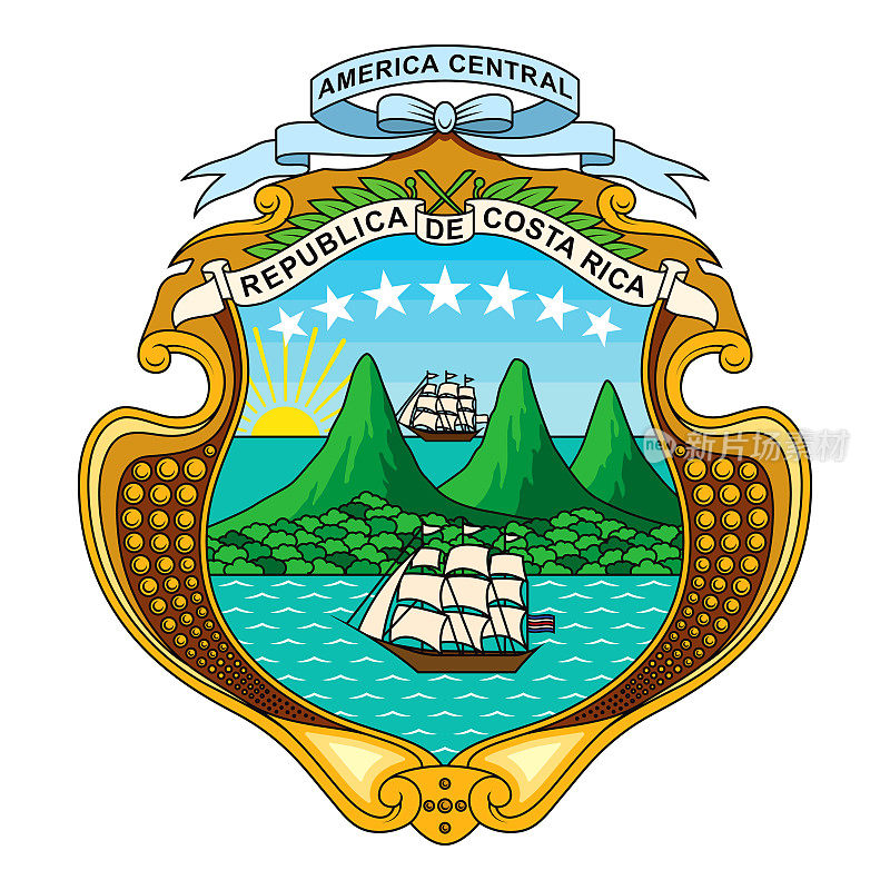 哥斯达黎加共和国盾徽