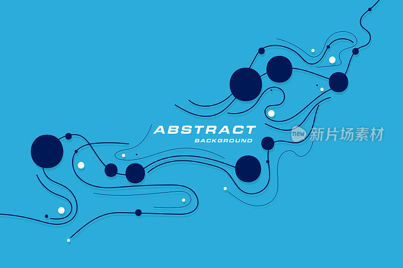 现代背景与抽象元素和动态形状。