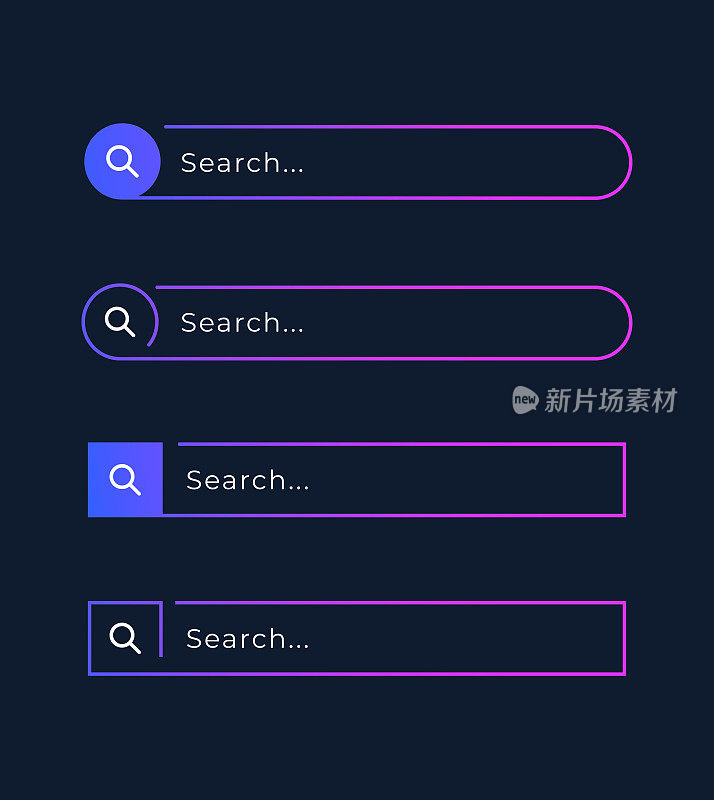 ui设计元素的网页搜索栏