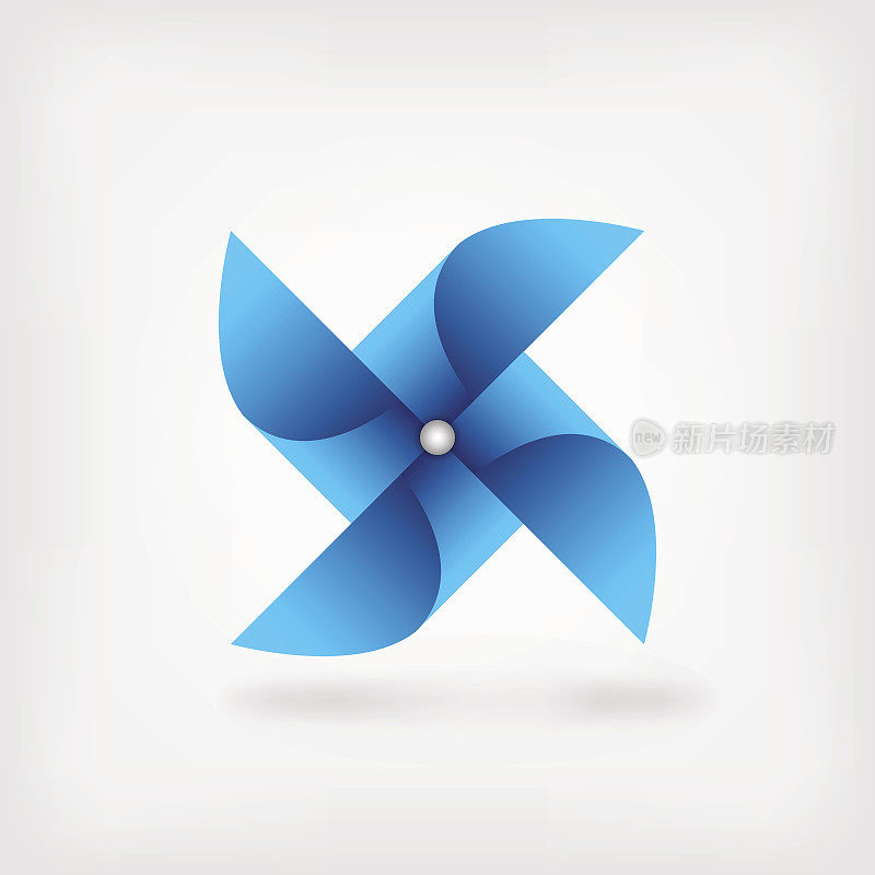 蓝色的纸风车象征