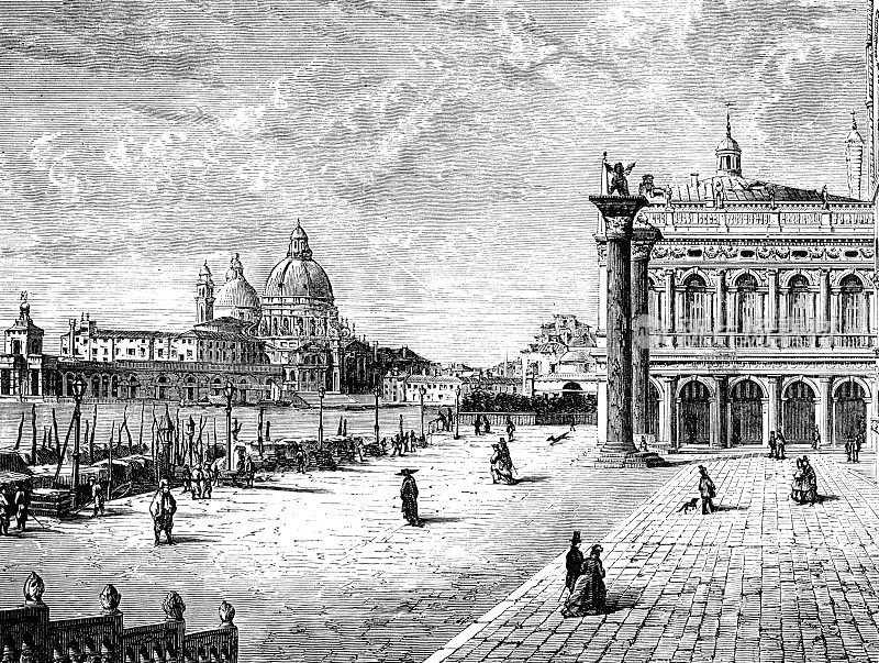 19世纪意大利威尼斯的版画